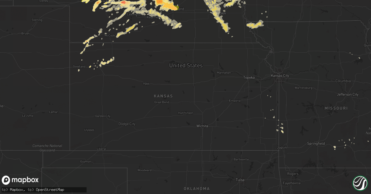 Hail map in Kansas on June 20, 2014