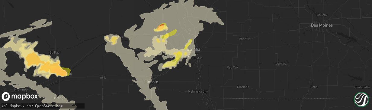 Hail map in La Vista, NE on June 20, 2014