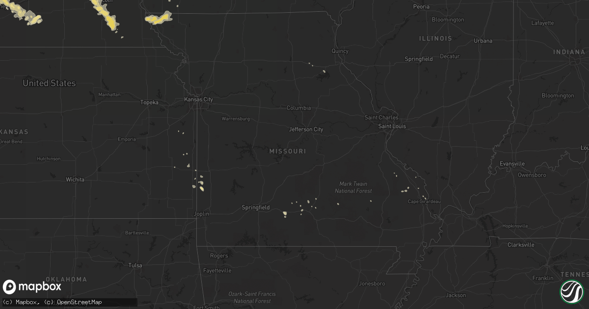 Hail map in Missouri on June 20, 2014