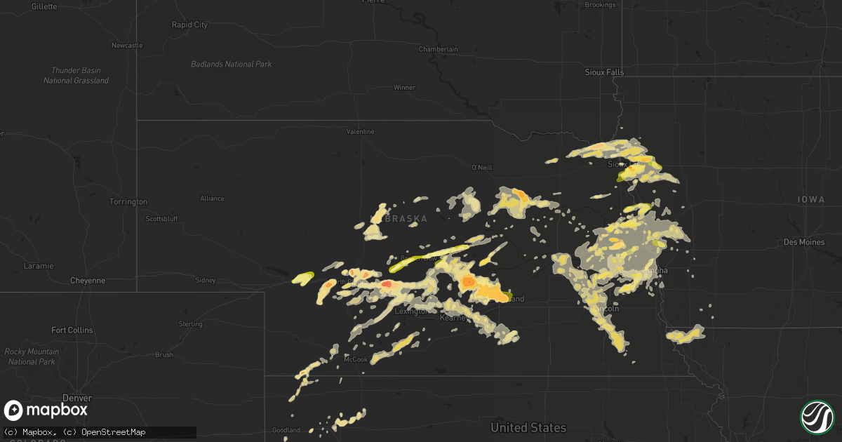 Hail map in Nebraska on June 20, 2014