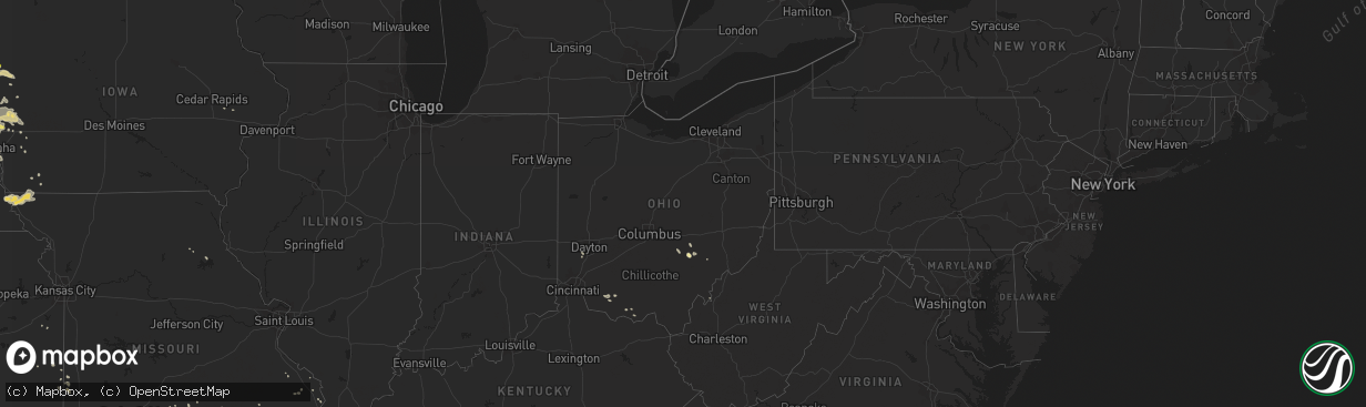 Hail map in Ohio on June 20, 2014