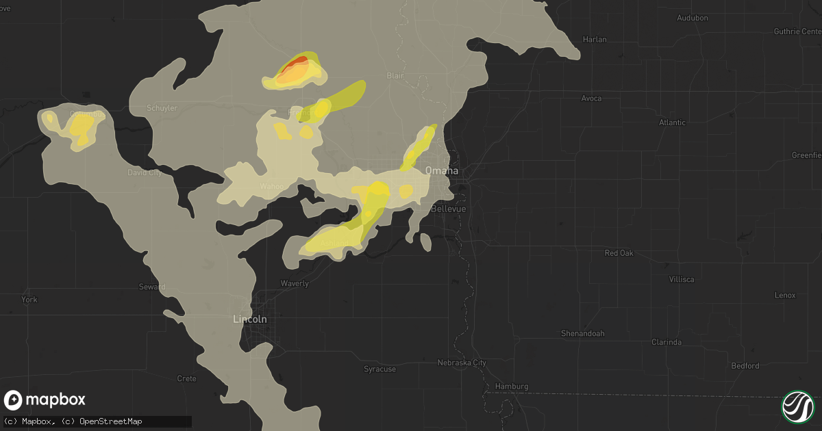 Hail map in Papillion, NE on June 20, 2014