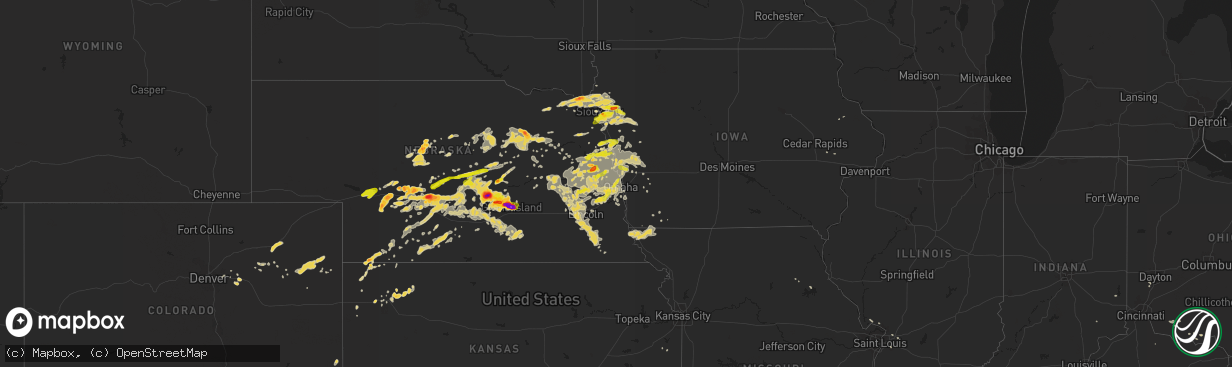 Hail map on June 20, 2014