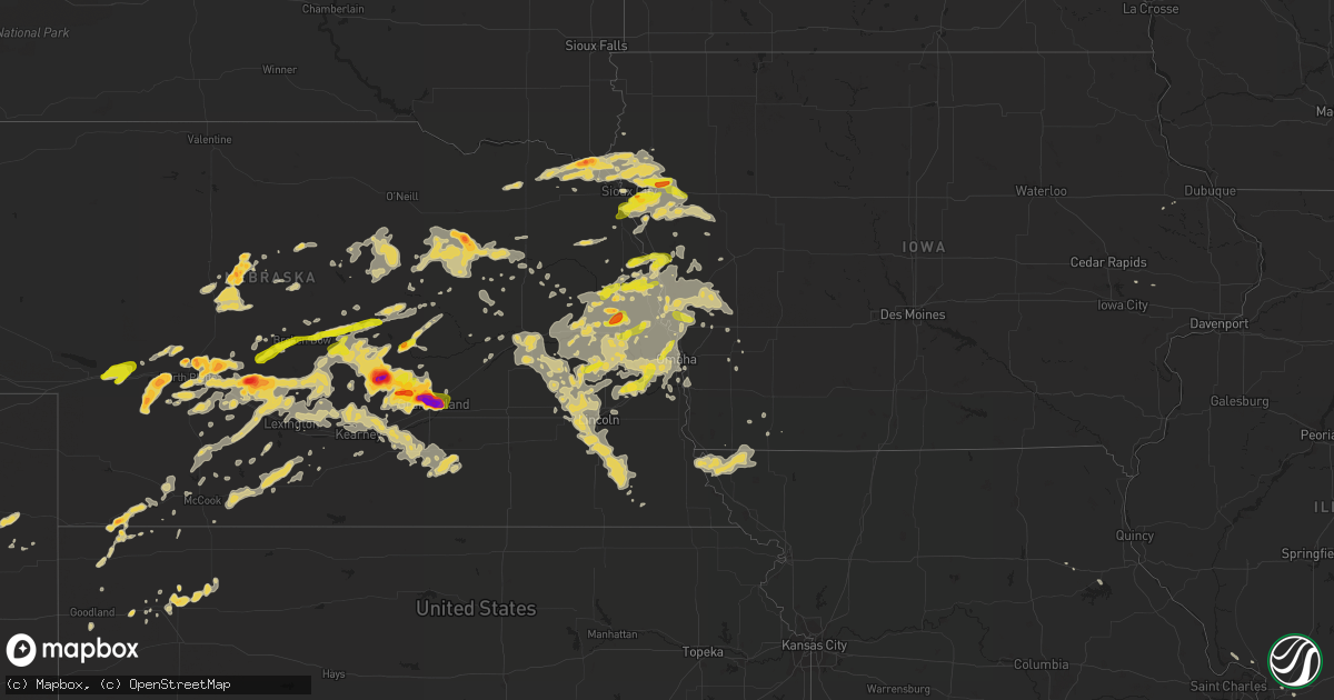 Hail map on June 20, 2014