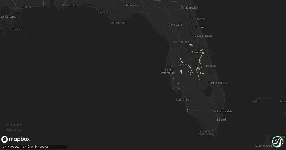 Hail map in Florida on June 20, 2015