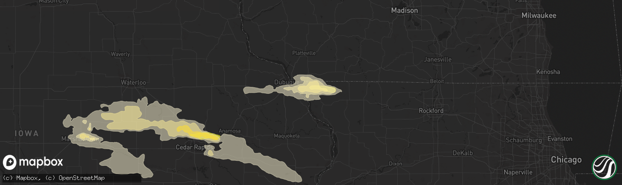 Hail map in Galena, IL on June 20, 2015