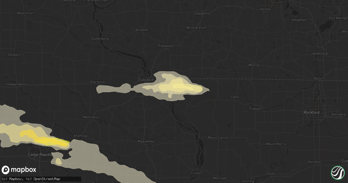 Hail map in Galena, IL on June 20, 2015