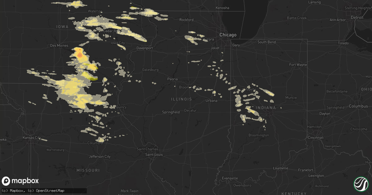 Hail map in Illinois on June 20, 2015