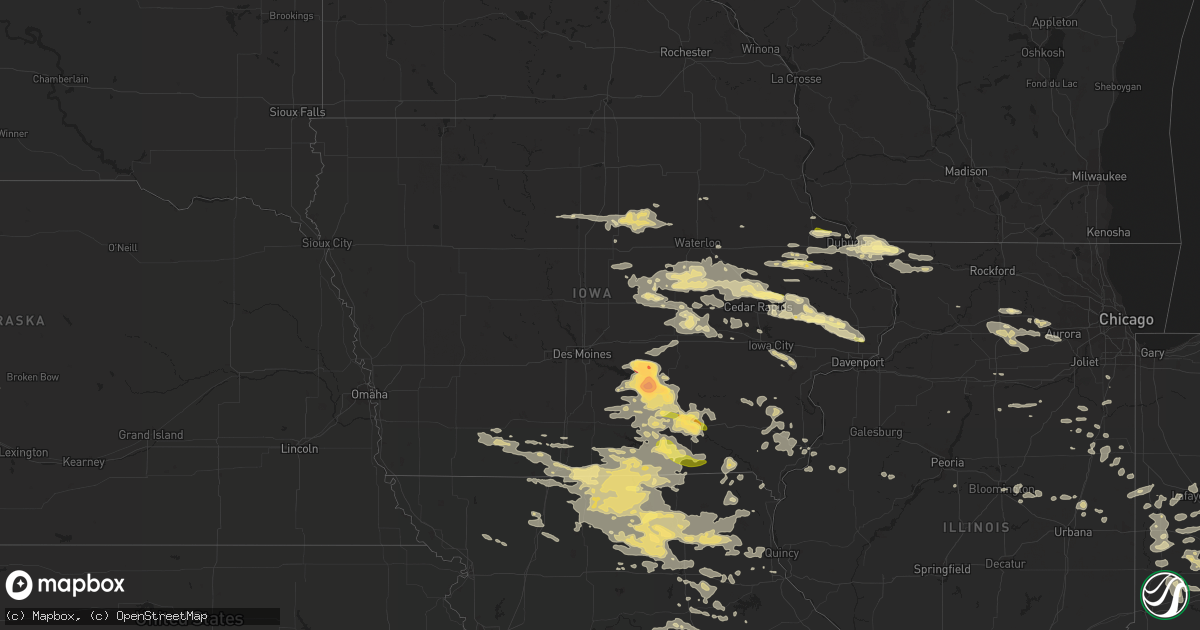 Hail map in Iowa on June 20, 2015