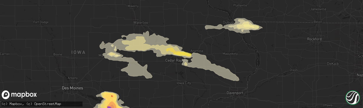 Hail map in Marion, IA on June 20, 2015