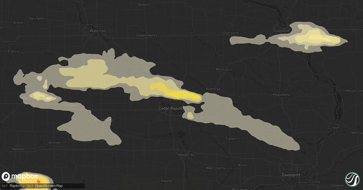 Hail map in Marion, IA on June 20, 2015