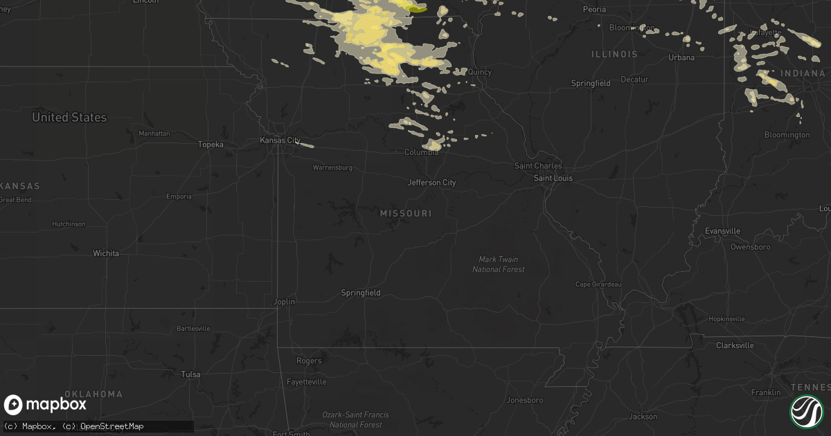 Hail map in Missouri on June 20, 2015