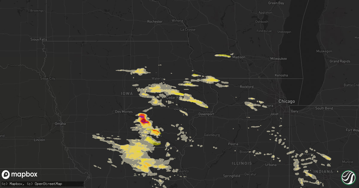 Hail map on June 20, 2015
