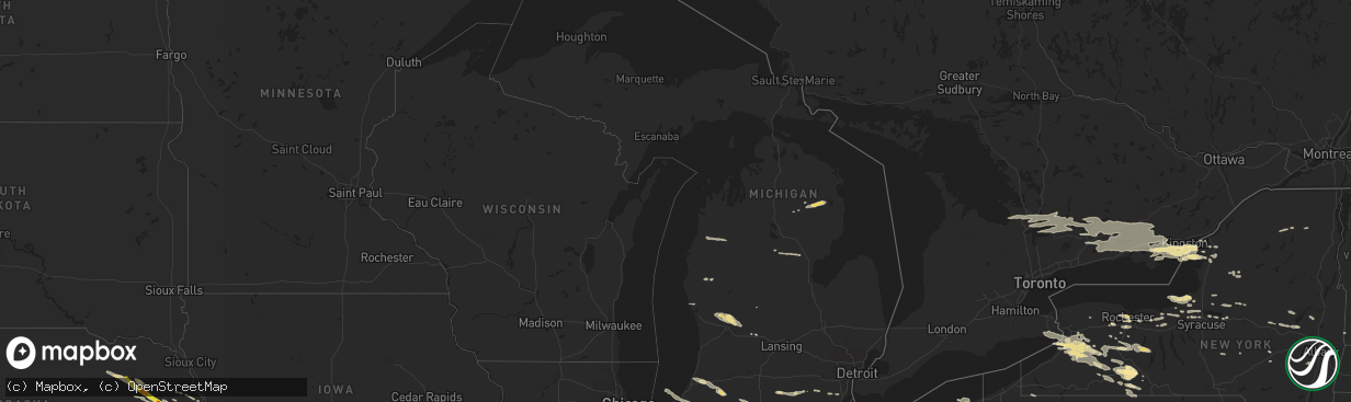 Hail map in Michigan on June 20, 2016