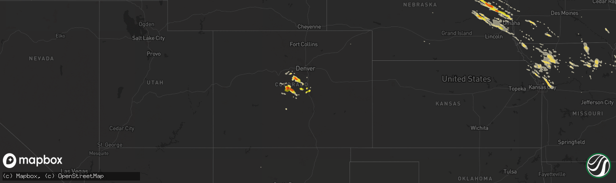 Hail map on June 20, 2016