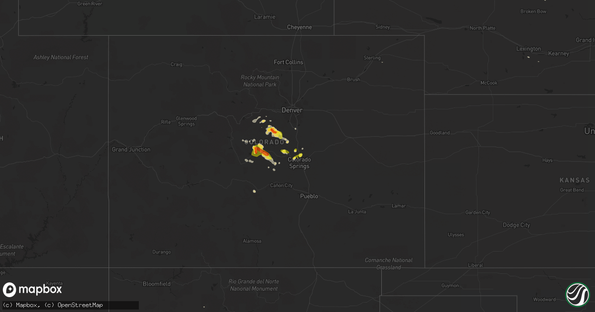 Hail map on June 20, 2016