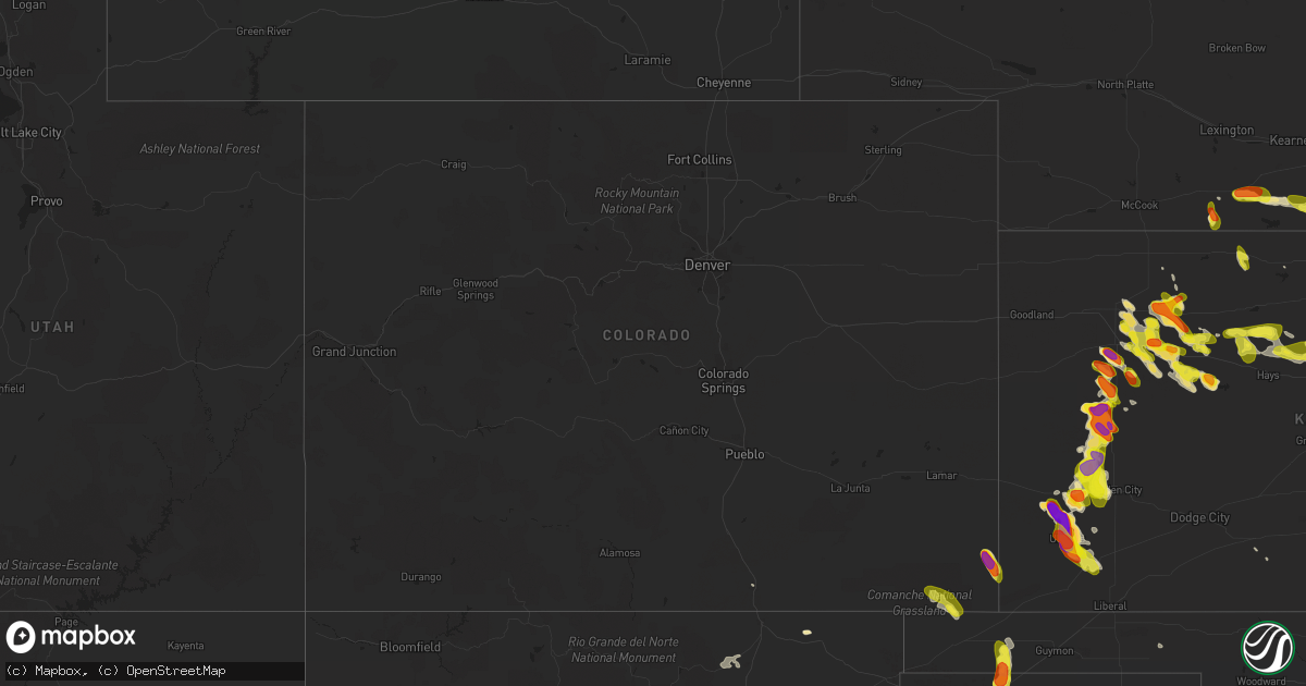 Hail map in Colorado on June 20, 2017