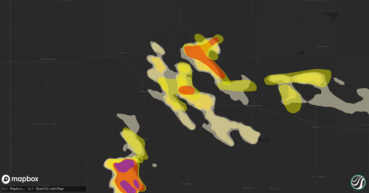 Hail map in Grainfield, KS on June 20, 2017