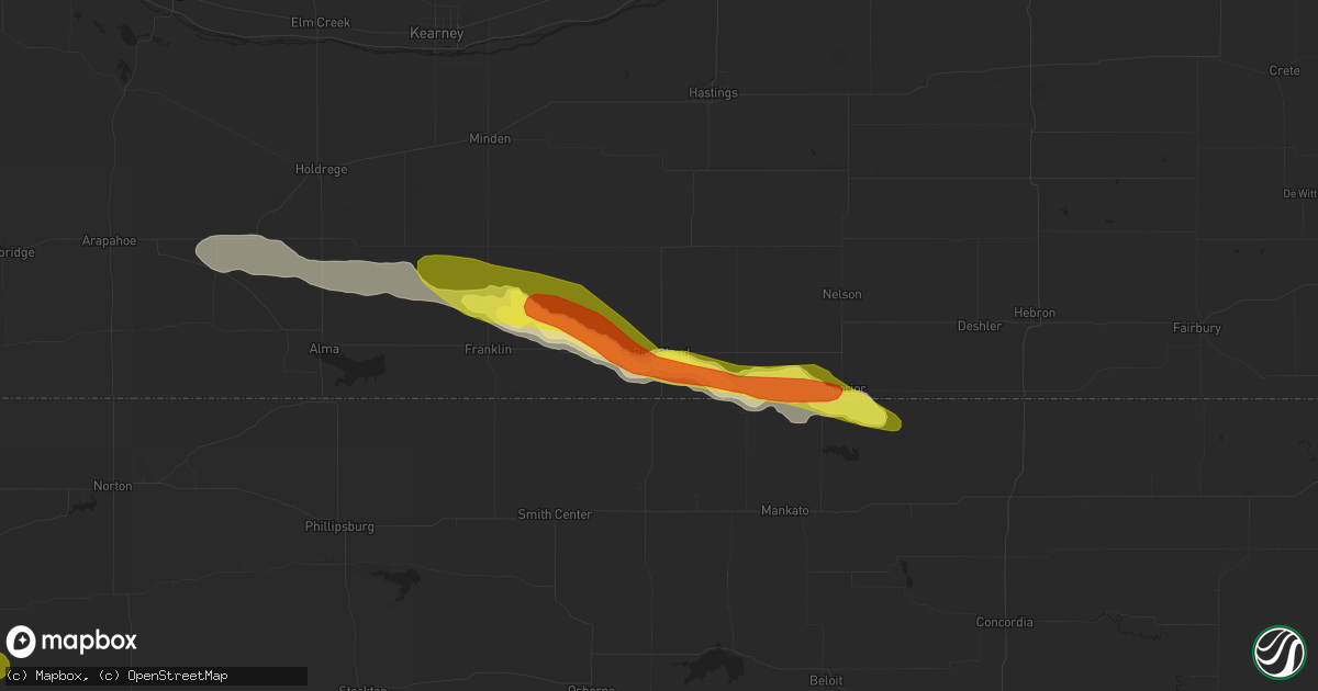Hail map in Red Cloud, NE on June 20, 2017