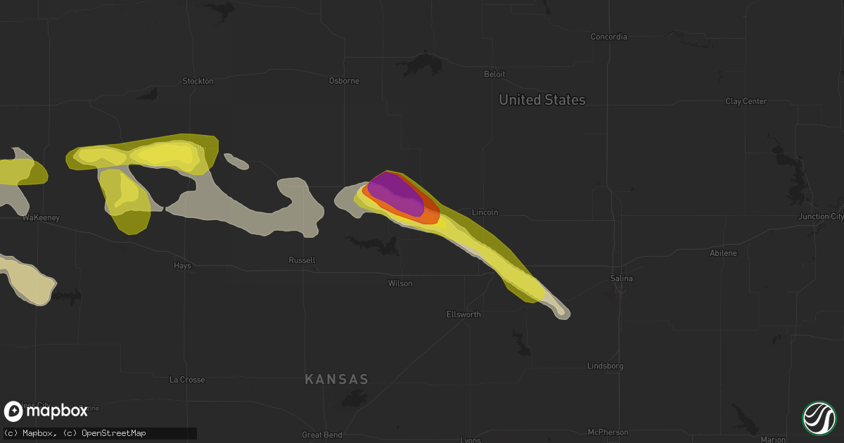Hail map in Sylvan Grove, KS on June 20, 2017