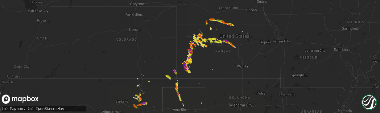 Hail map on June 20, 2017