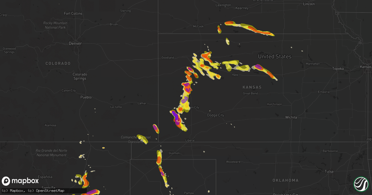Hail map on June 20, 2017