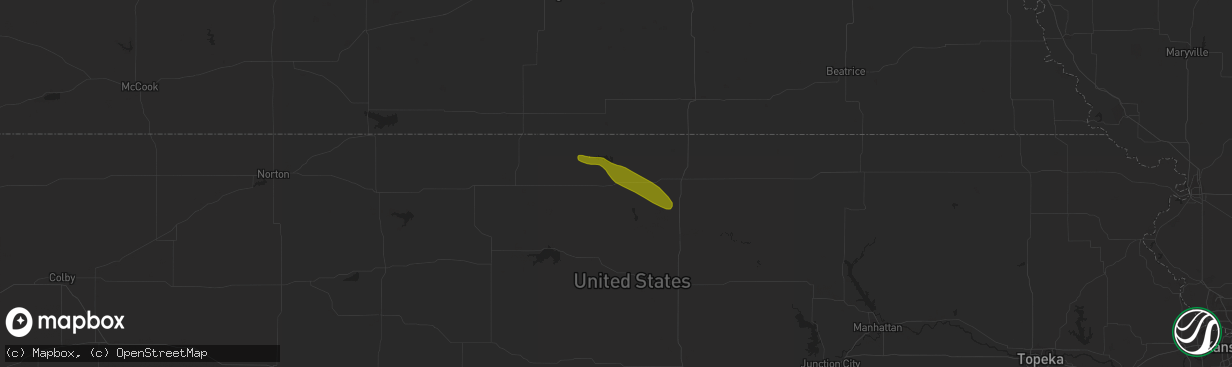 Hail map in Formoso, KS on June 20, 2018