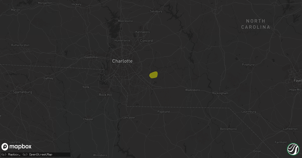Hail map in Monroe, NC on June 20, 2018