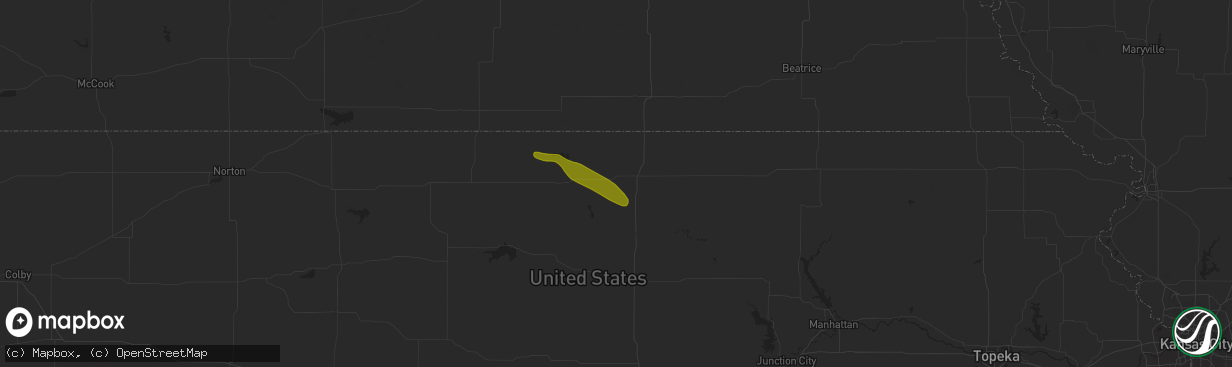 Hail map in Scandia, KS on June 20, 2018