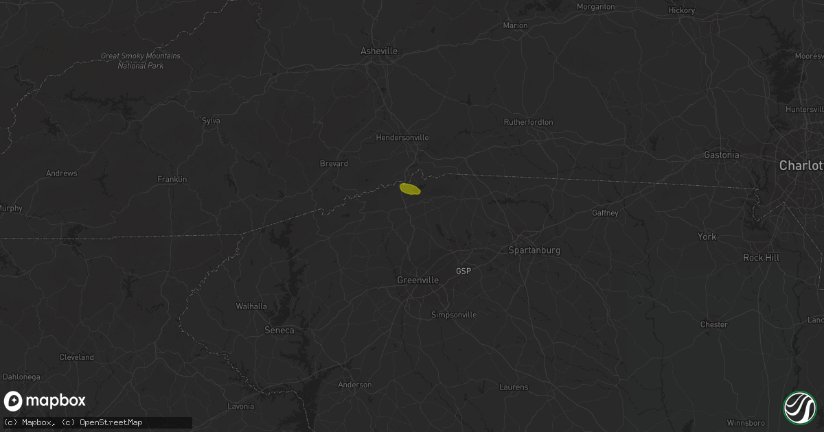 Hail map in Travelers Rest, SC on June 20, 2018
