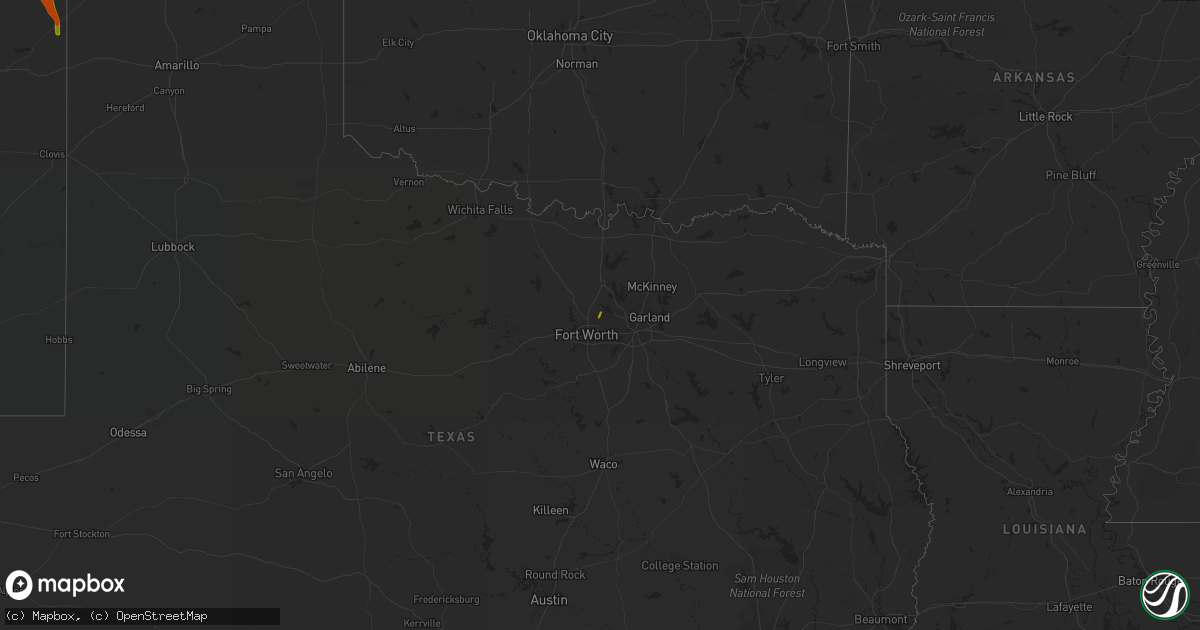 Hail map on June 20, 2018