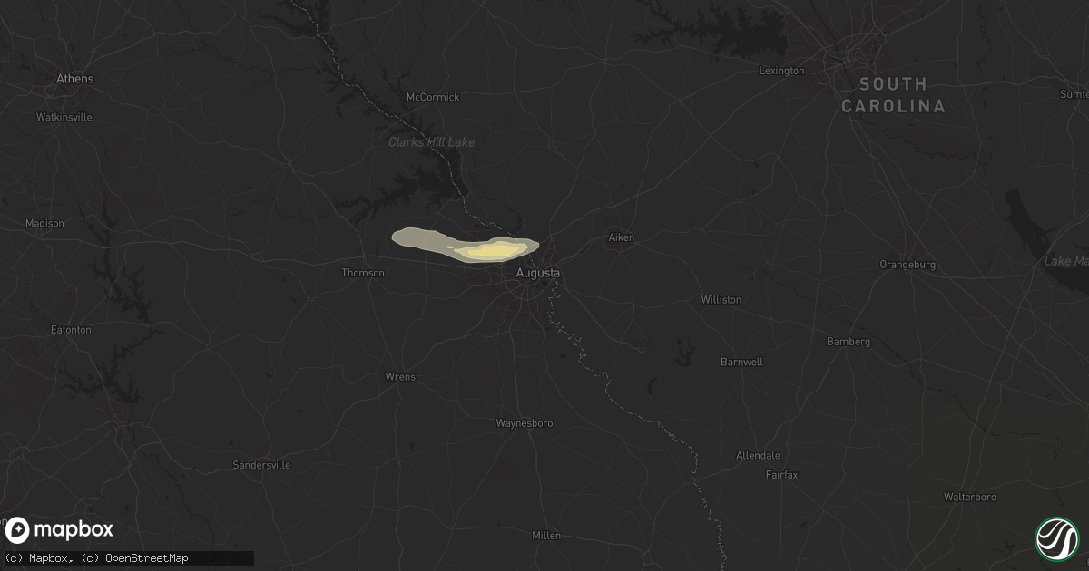 Hail map in Augusta, GA on June 20, 2019
