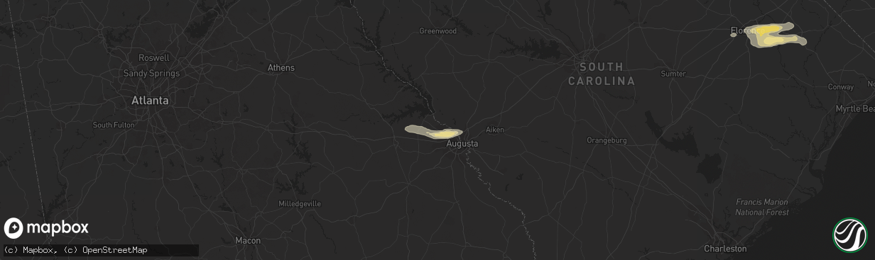 Hail map in Evans, GA on June 20, 2019