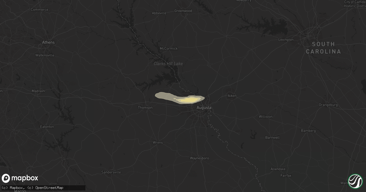 Hail map in Evans, GA on June 20, 2019