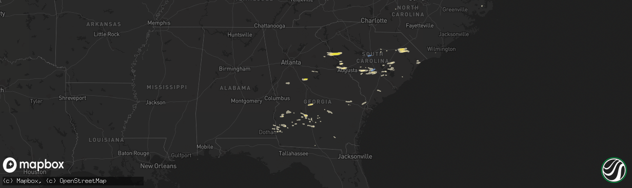 Hail map in Georgia on June 20, 2019