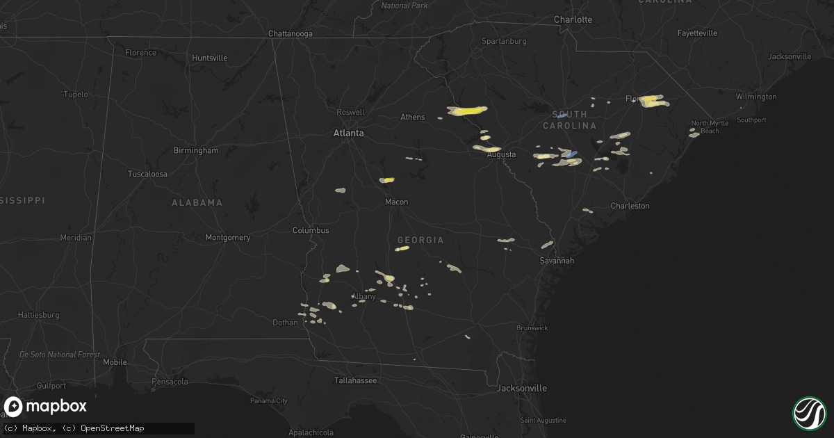 Hail map in Georgia on June 20, 2019
