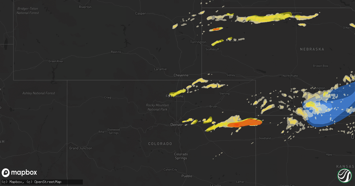 Hail map on June 20, 2019