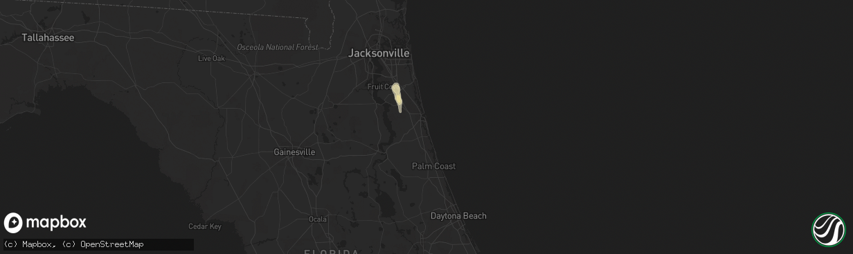 Hail map in Saint Augustine, FL on June 20, 2020