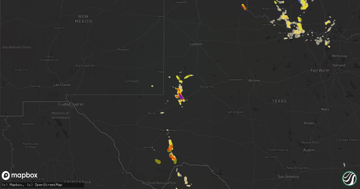 Hail map on June 20, 2020