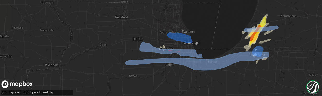 Hail map in Aurora, IL on June 20, 2021