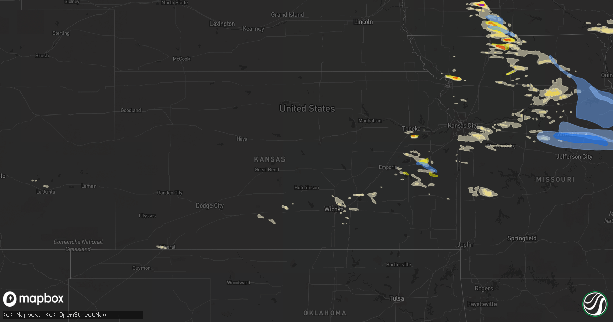 Hail map in Kansas on June 20, 2021