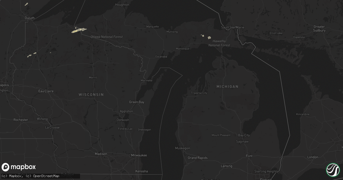 Hail map in Michigan on June 20, 2022