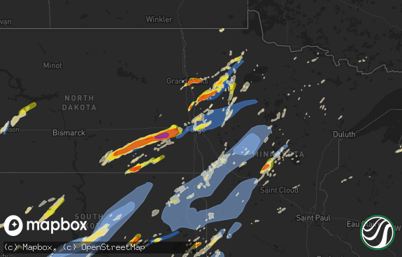 Hail map preview on 06-20-2022