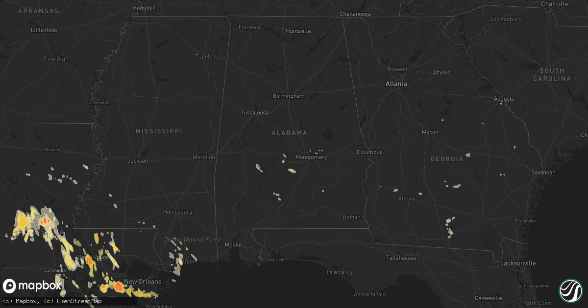 Hail map in Alabama on June 20, 2023