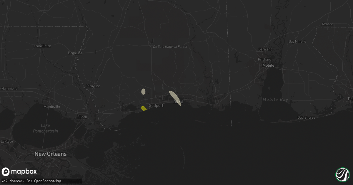 Hail map in Diberville, MS on June 20, 2023