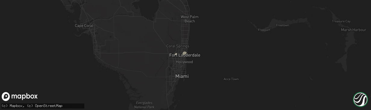 Hail map in Fort Lauderdale, FL on June 20, 2023