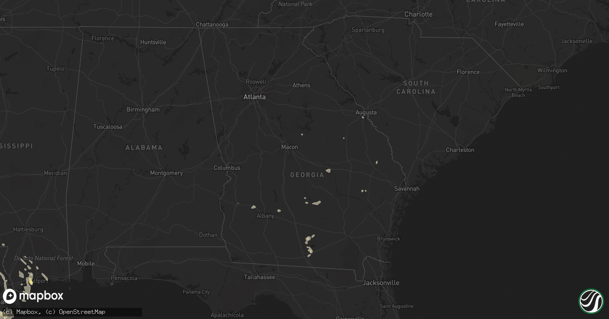 Hail map in Georgia on June 20, 2023