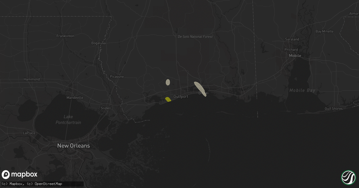 Hail map in Gulfport, MS on June 20, 2023