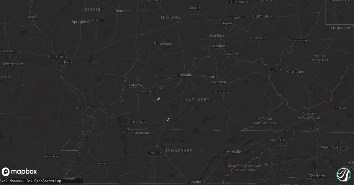 Hail map in Kentucky on June 20, 2023