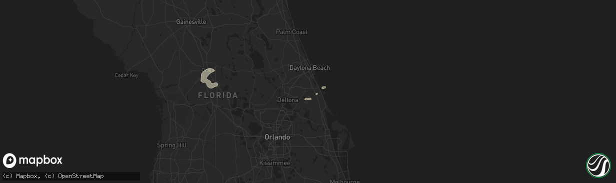 Hail map in New Smyrna Beach, FL on June 20, 2023